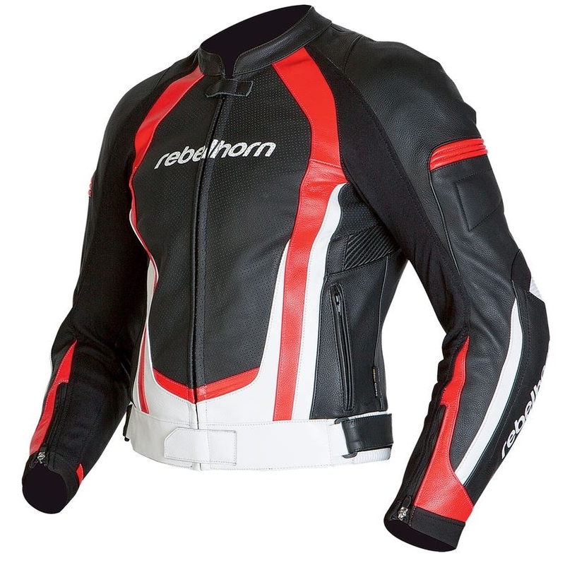 Rebelhorn Piston II schwarz/weiss/rot Motorradjacke