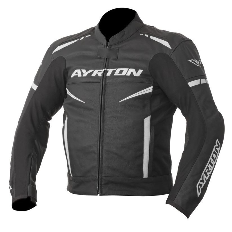Ayrton Raptor schwarz und weiß Motorrad Jacke Ausverkauf