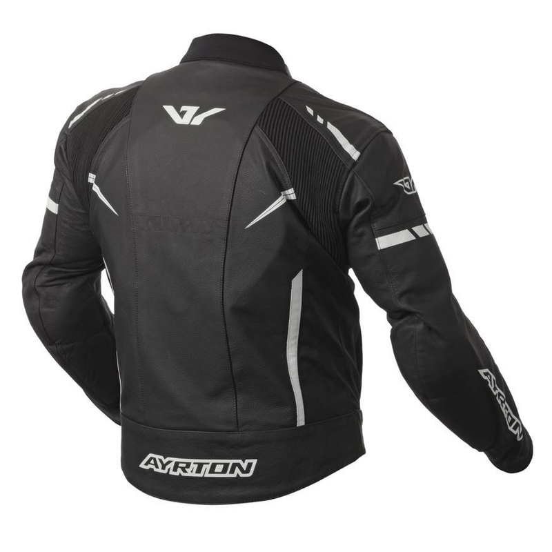 Ayrton Raptor schwarz und weiß Motorrad Jacke Ausverkauf