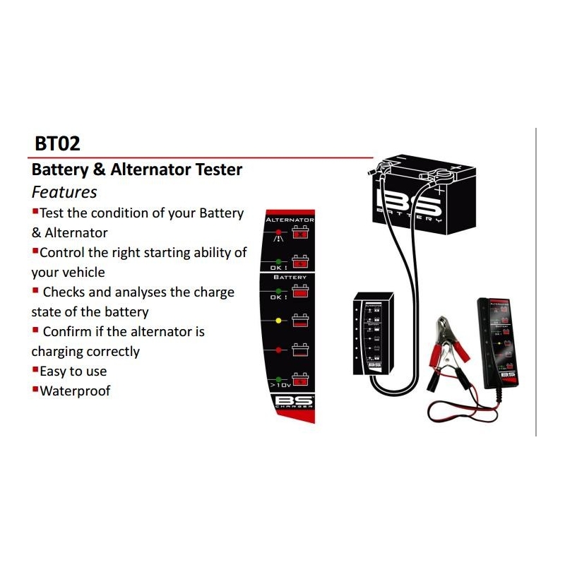 Tester für Batterie und Lichtmaschine BS-BATTERY
