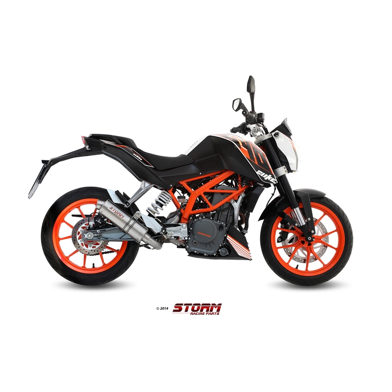 Auspuff komplett 1x1 STORM GP Edelstahl für KTM Duke 390 2013-2016