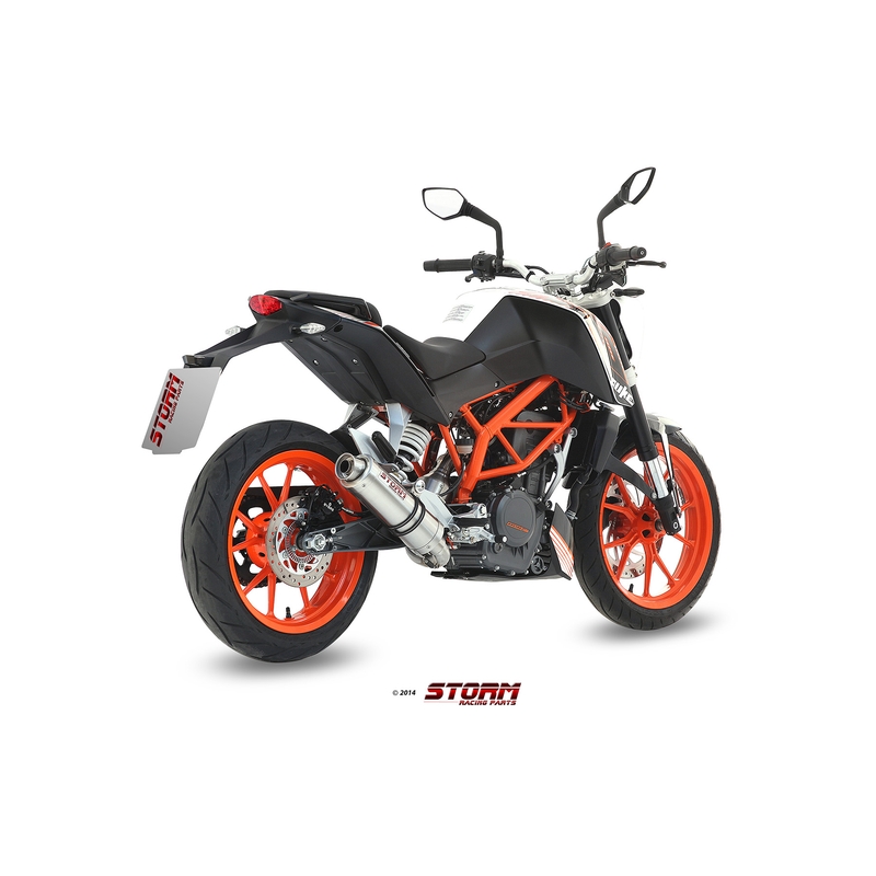 Auspuff komplett 1x1 STORM GP Edelstahl für KTM Duke 390 2013-2016