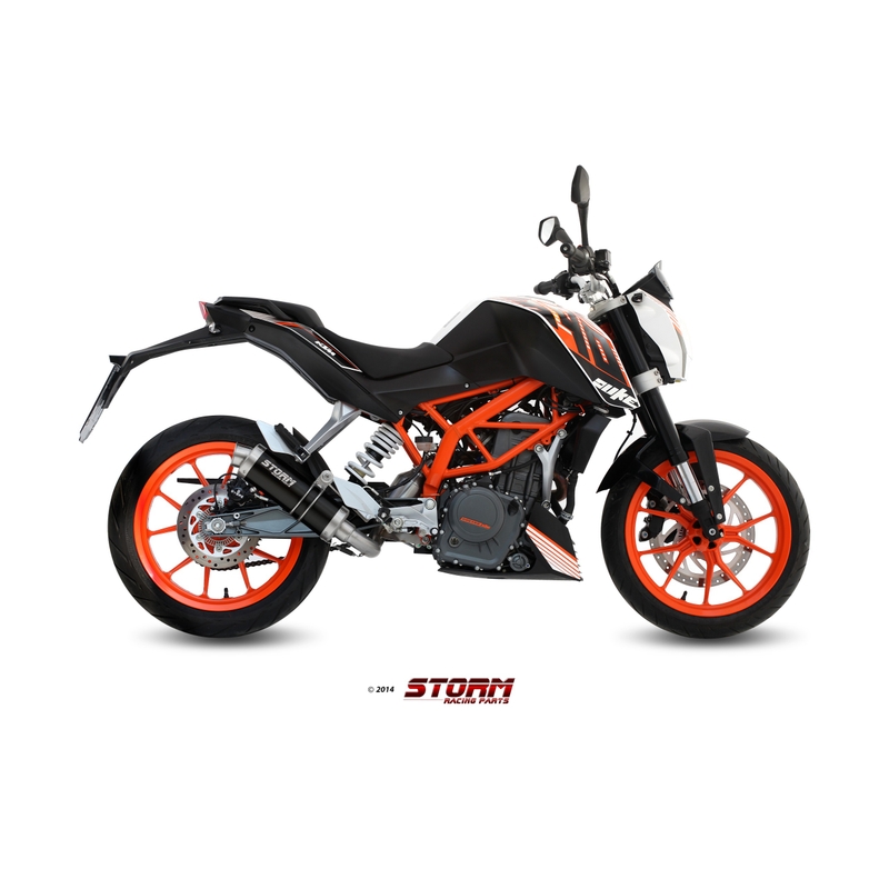 Auspuff komplett 1x1 STORM GP Steel black für KTM Duke 390 2013-2016