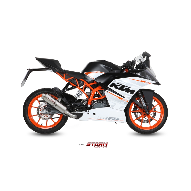 Auspuff komplett 1x1 STORM GP Edelstahl für KTM RC 390 2014-2016