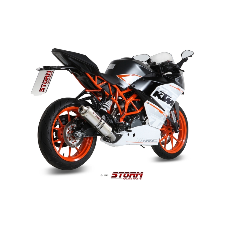 Auspuff komplett 1x1 STORM GP Edelstahl für KTM RC 390 2014-2016