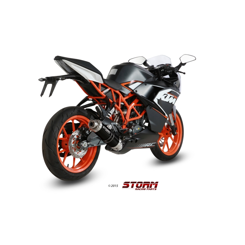 Auspuff komplett 1x1 STORM GP Steel black für KTM RC 125 2014-2016