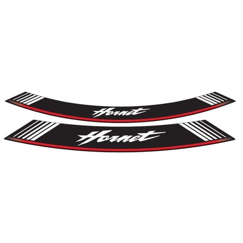 Rim strip PUIG HORNET silber set of 8 rim strips für HONDA CB 600 F Hornet (S ABS) 1998-2016, HONDA CB 900 F Hornet 2002-2006