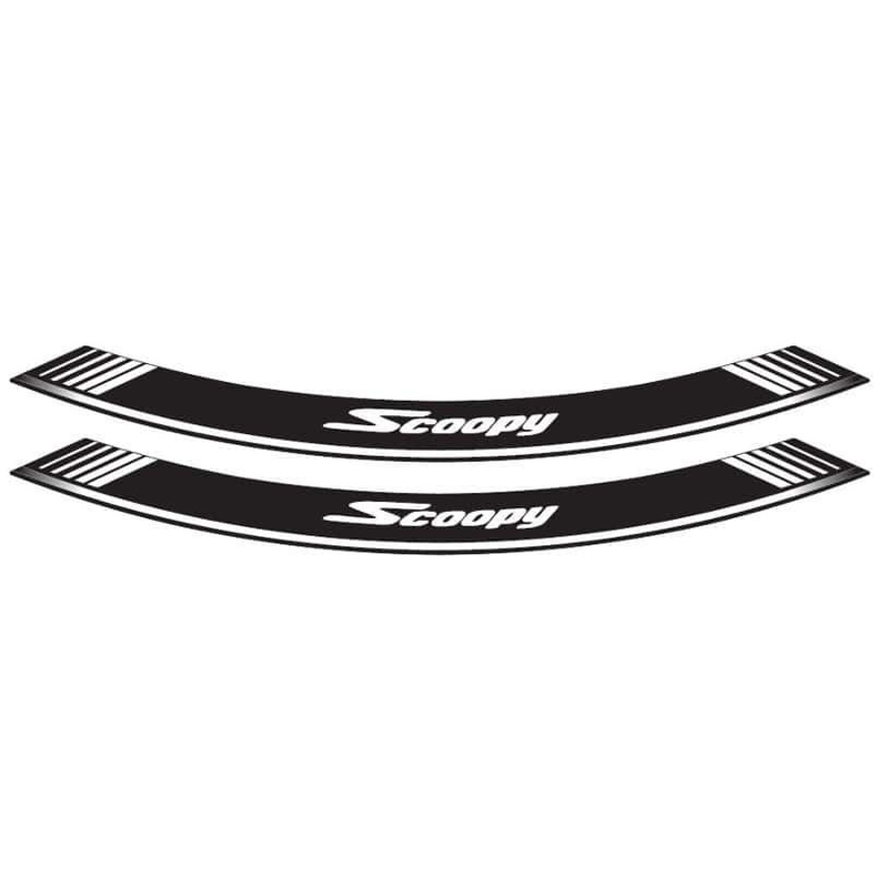 Rim strip PUIG SCOOPY weiß set of 8 rim strips