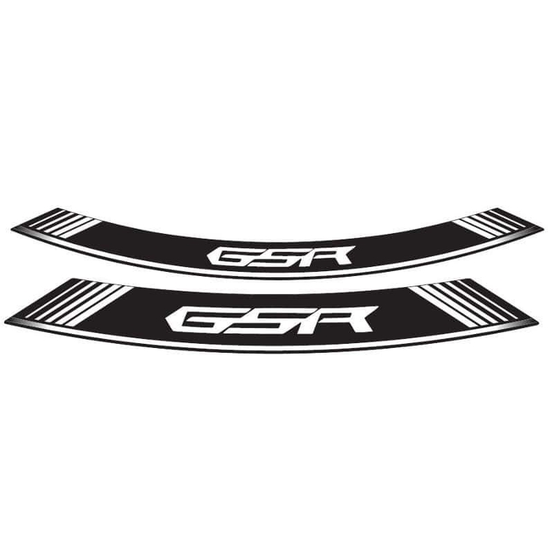 Rim strip PUIG GSR weiß set of 8 rim strips für SUZUKI GSR 600 / A 2006-2011, SUZUKI GSR 750 2011-2017
