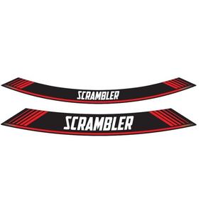 Rim strip PUIG SCRAMBLER 9134R rot set of 8 rim strips
