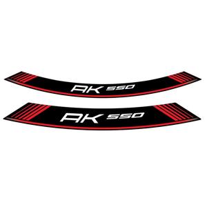 Rim strip PUIG AK550 9630R rot set of 8 rim strips