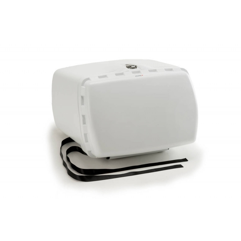 Top box PUIG MAXI BOX weiß without lock and fasten with included straps