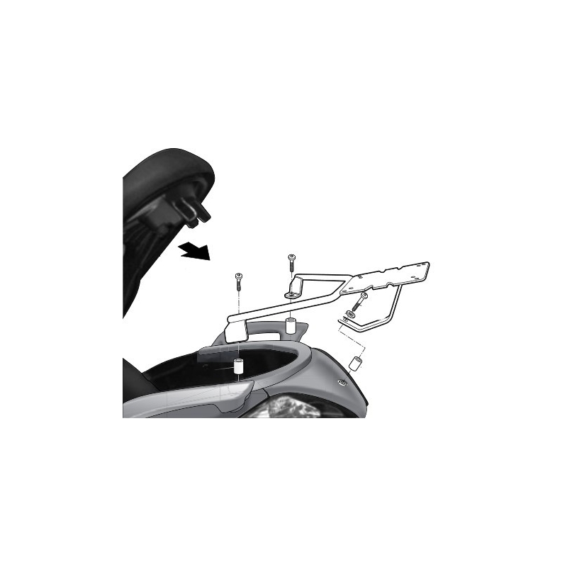 Montagesatz Top Master SHAD für YAMAHA VP 250 X-City 2009-2014, YAMAHA VP 125 X-City 2009-2014