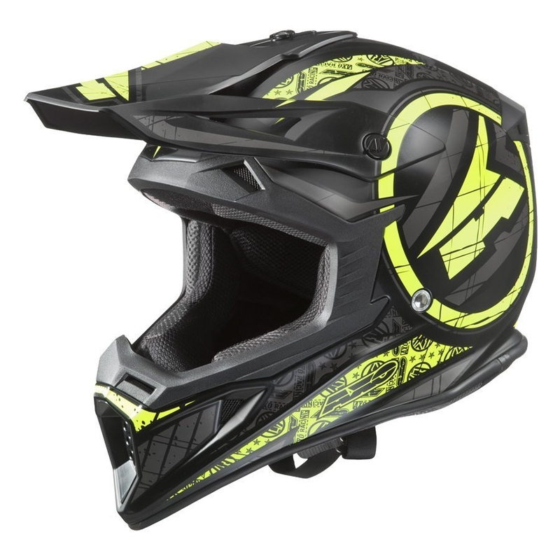 Motocross Helm AXO Jump schwarz-fluo gelb Ausverkauf