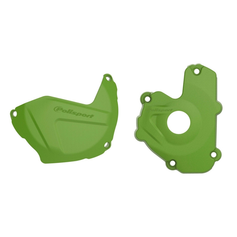 Clutch and ignition cover protector kit POLISPORT grün