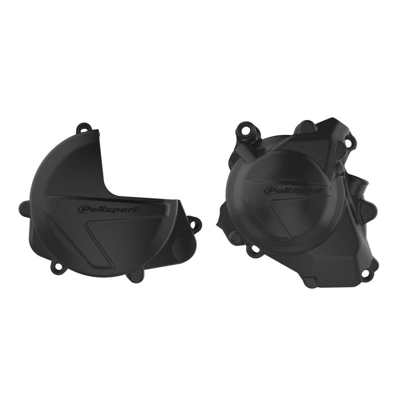 Clutch and ignition cover protector kit POLISPORT schwarz