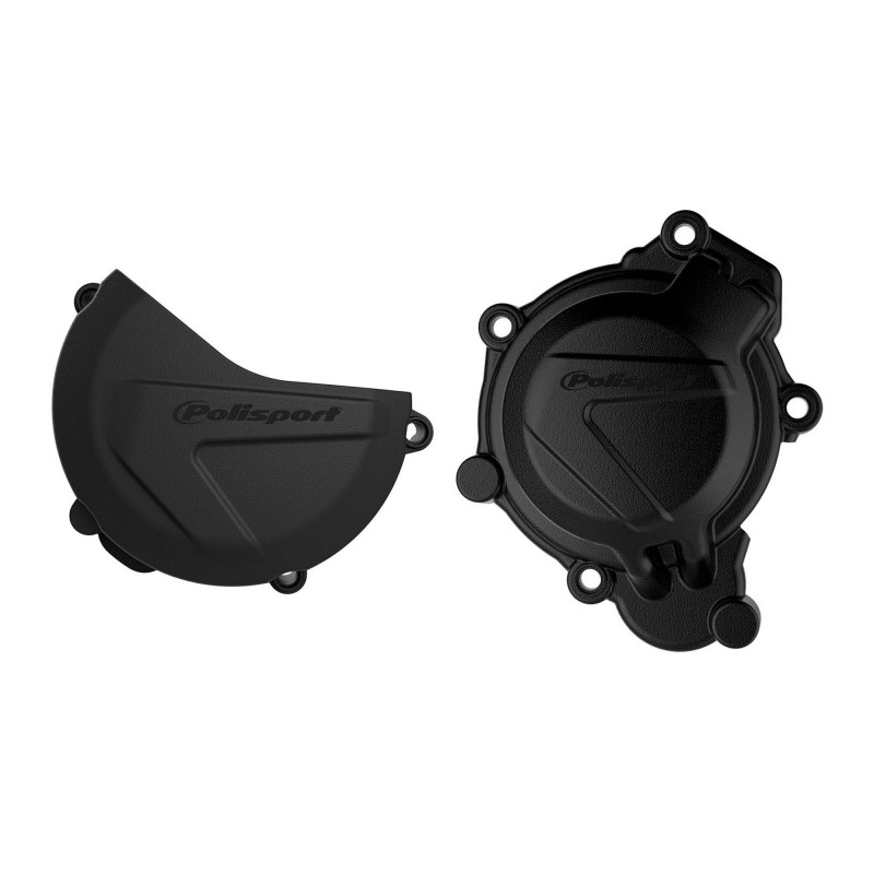 Clutch and ignition cover protector kit POLISPORT schwarz