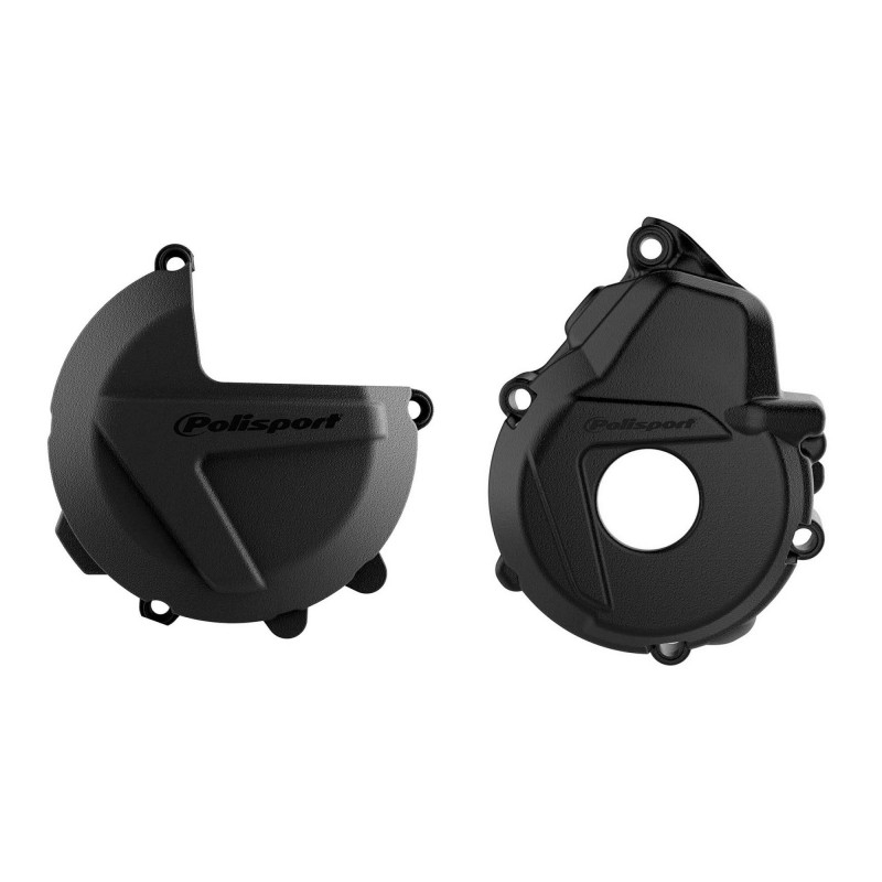 Clutch and ignition cover protector kit POLISPORT schwarz