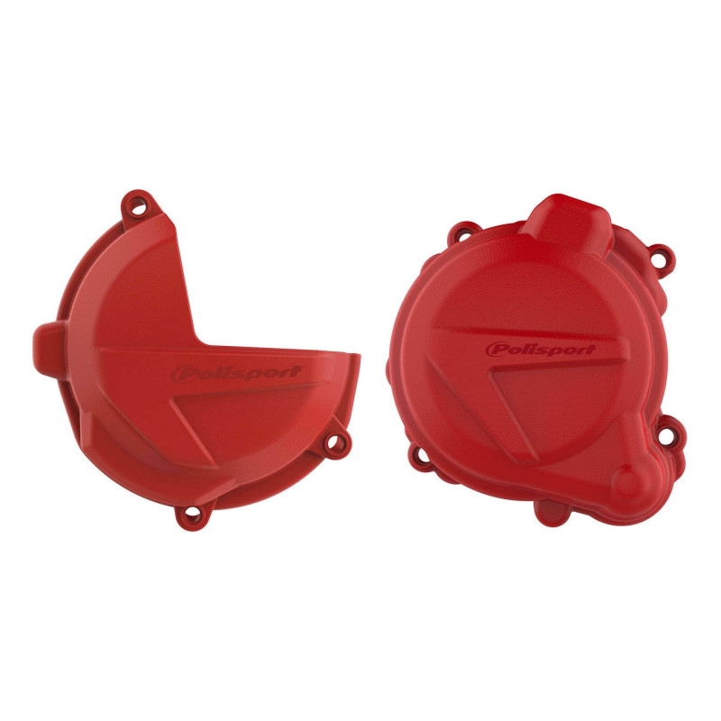 Clutch and ignition cover protector kit POLISPORT rot