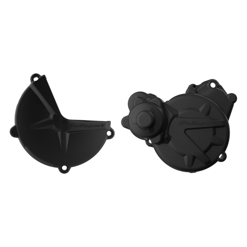 Clutch and ignition cover protector kit POLISPORT schwarz