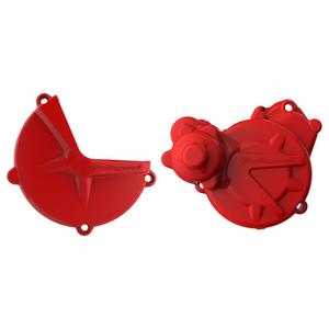 Clutch and ignition cover protector kit POLISPORT 91003 rot