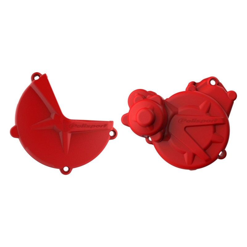Clutch and ignition cover protector kit POLISPORT rot