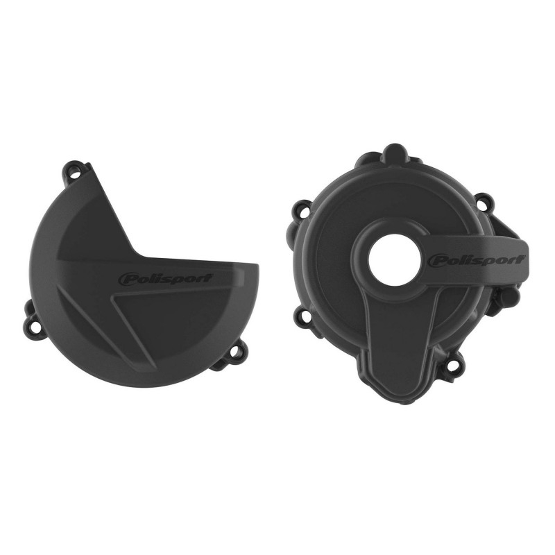 Clutch and ignition cover protector kit POLISPORT schwarz