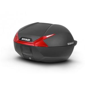Top case SHAD SH47 D0B47206 schwarz/rot