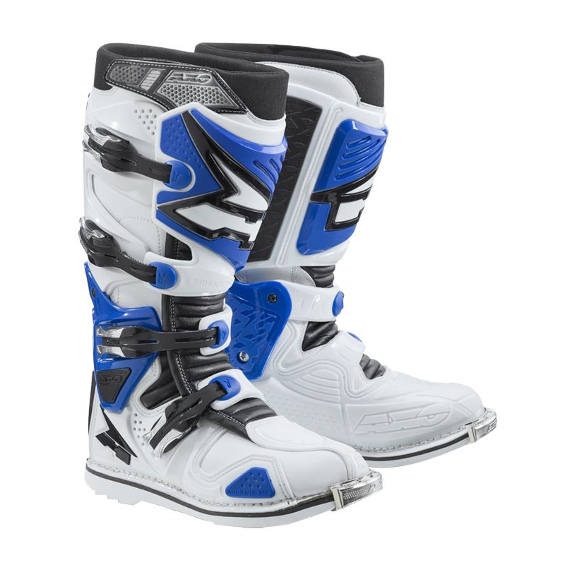 Motorradstiefel AXO A2 weiß-blau Ausverkauf