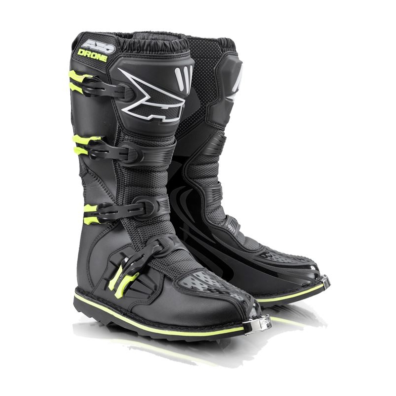 Moto Schuhe AXO Drone Enduro schwarz-fluo gelb Ausverkauf