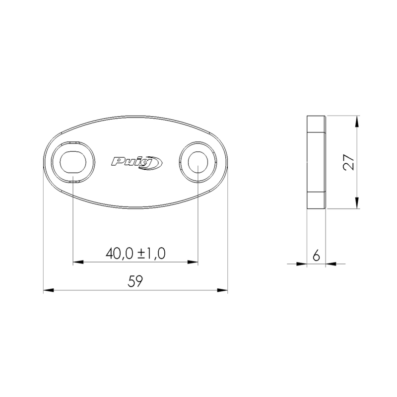Mirrors caps PUIG schwarz