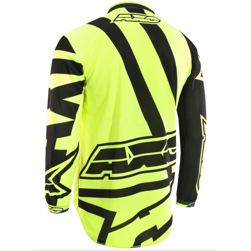 Motocross Trikot AXO Motion 4 Jersey schwarz-fluo gelb Ausverkauf