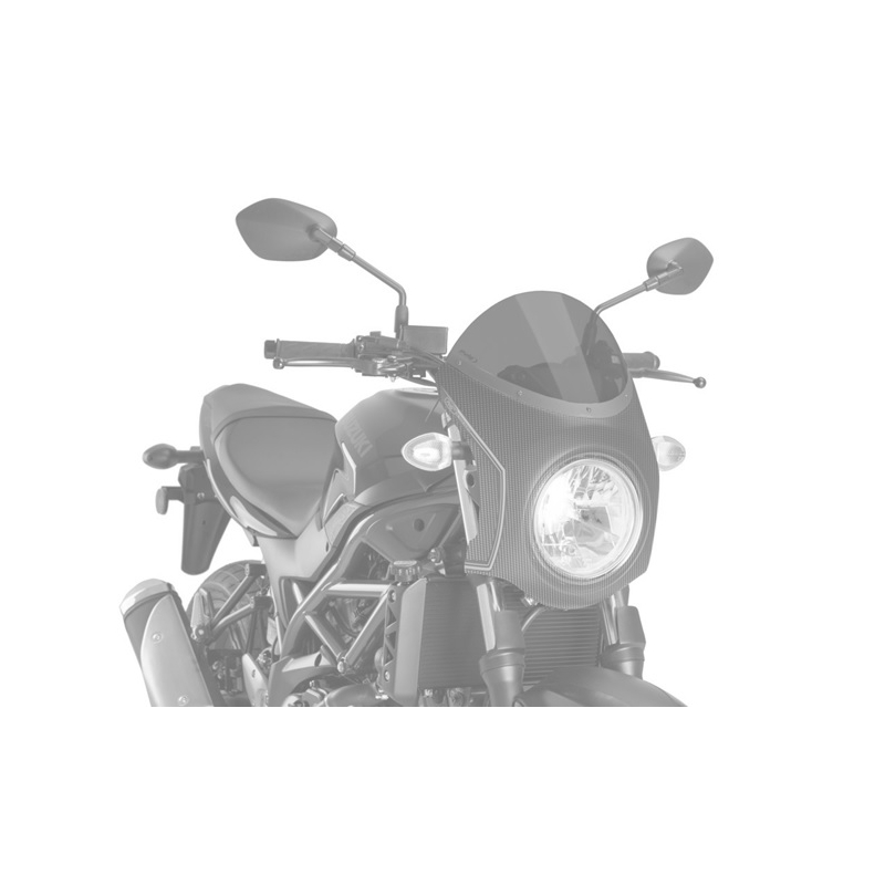 Windschirm PUIG RETRO SEMI-FAIRING schwarz carbon look