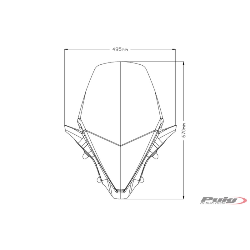 Windschirm PUIG V-TECH LINE TOURING clear