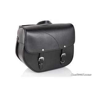 Leder-Satteltasche CUSTOMACCES SANT LOUIS AP0010N schwarz links