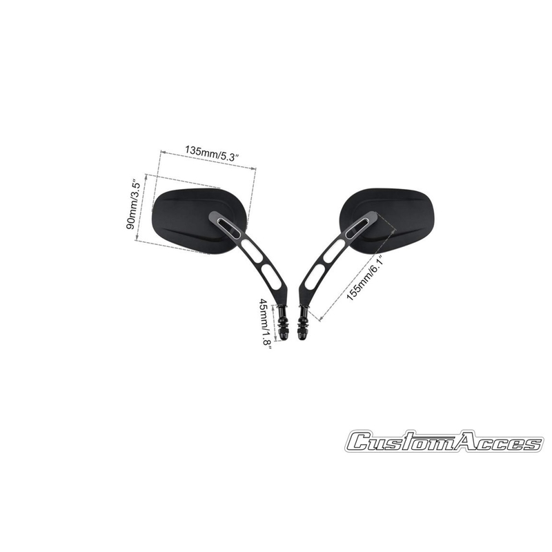 Spiegel CUSTOMACCES MISURI schwarz Paar