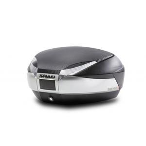 Top case with color cover SHAD SH48 Carbon mit Schloss PREMIUM SMART