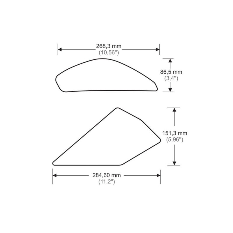 Tankseitenschutz PUIG ANTI-SLIP schwarz