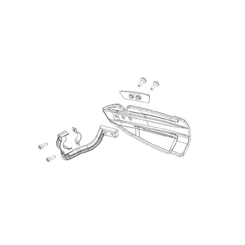 Handguard POLISPORT HAMMER mit universal Plastik- Monatgesatz Red cr04 Ausverkauf