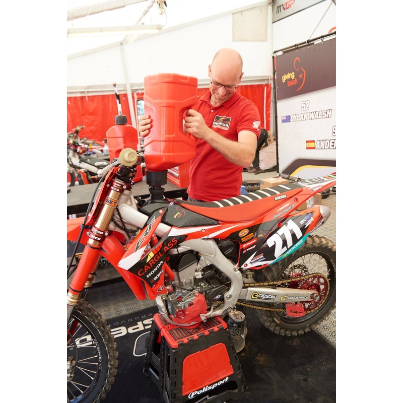 Utility can POLISPORT PROOCTANE 10 l with standard cap + 100 ml mixer + hose rot transparent