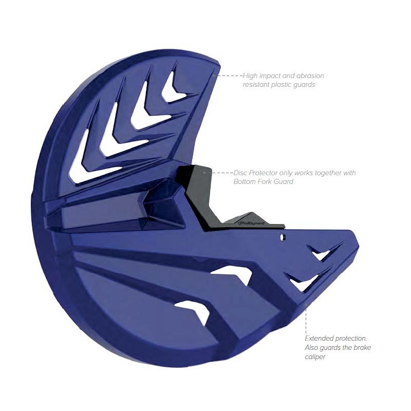 Disc & bottom fork protector POLISPORT PERFORMANCE rot CR 04/schwarz