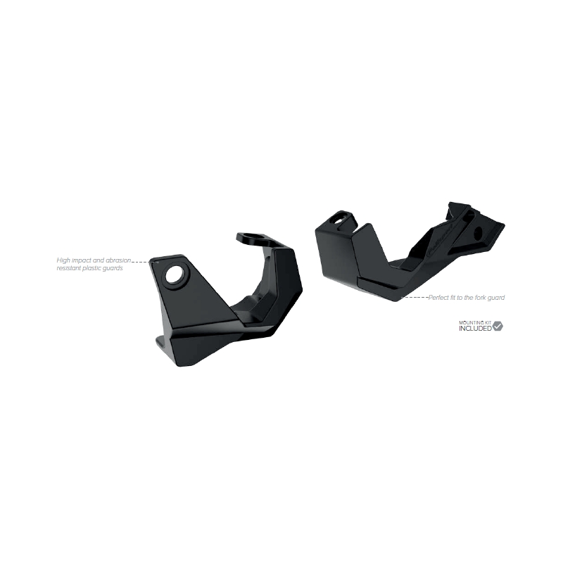 Bottom fork protector POLISPORT PERFORMANCE schwarz/schwarz für KAWASAKI KX 250 (F) 4T 2013-2020, KAWASAKI KX 450 (F) 2015-2020