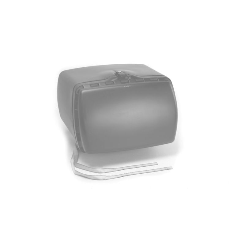 Top box PUIG MAXI BOX rot with lock and attached with straps