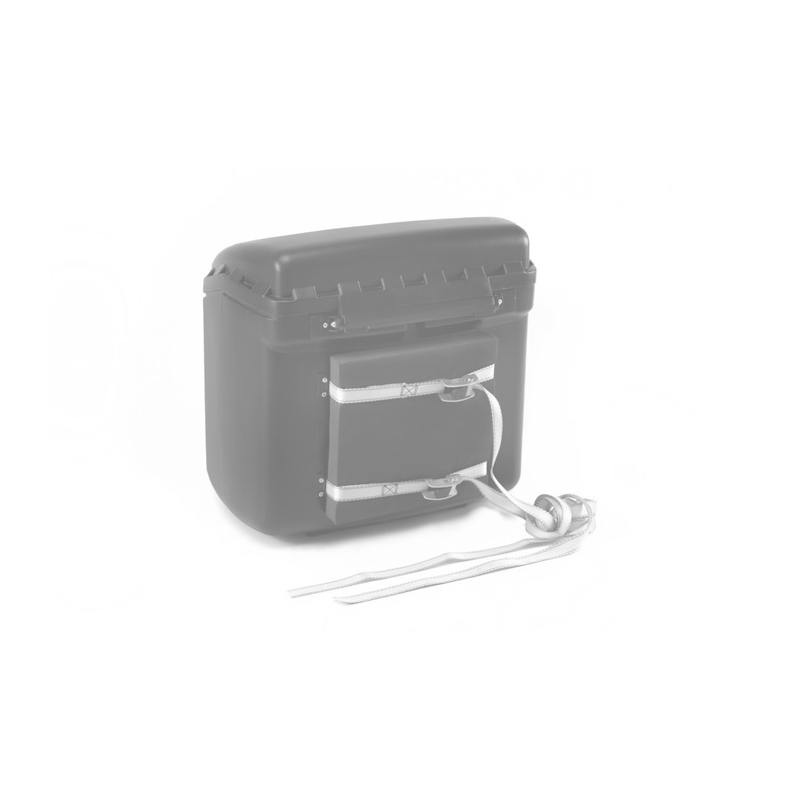 Top box PUIG MAXI BOX rot with lock and attached with straps