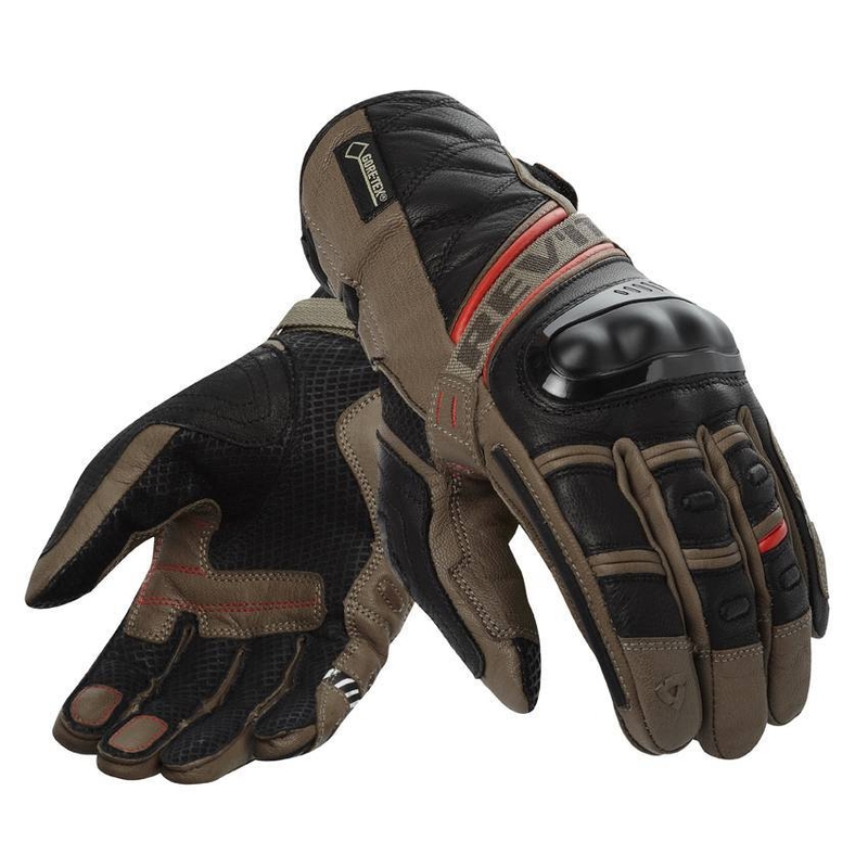 Revit Dominator GTX Motorradhandschuhe Sand Rot Ausverkauf