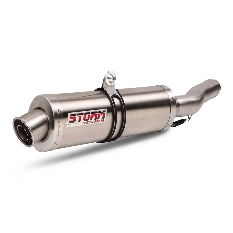 2 Auspuffendstücke STORM OVAL Edelstahl für YAMAHA TDM 900 2002-2014