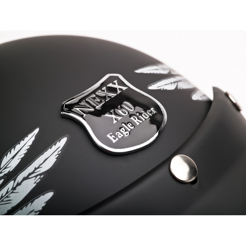 Nexx X.60 Eagle Rider Schwarz-Silber Open Helm Ausverkauf
