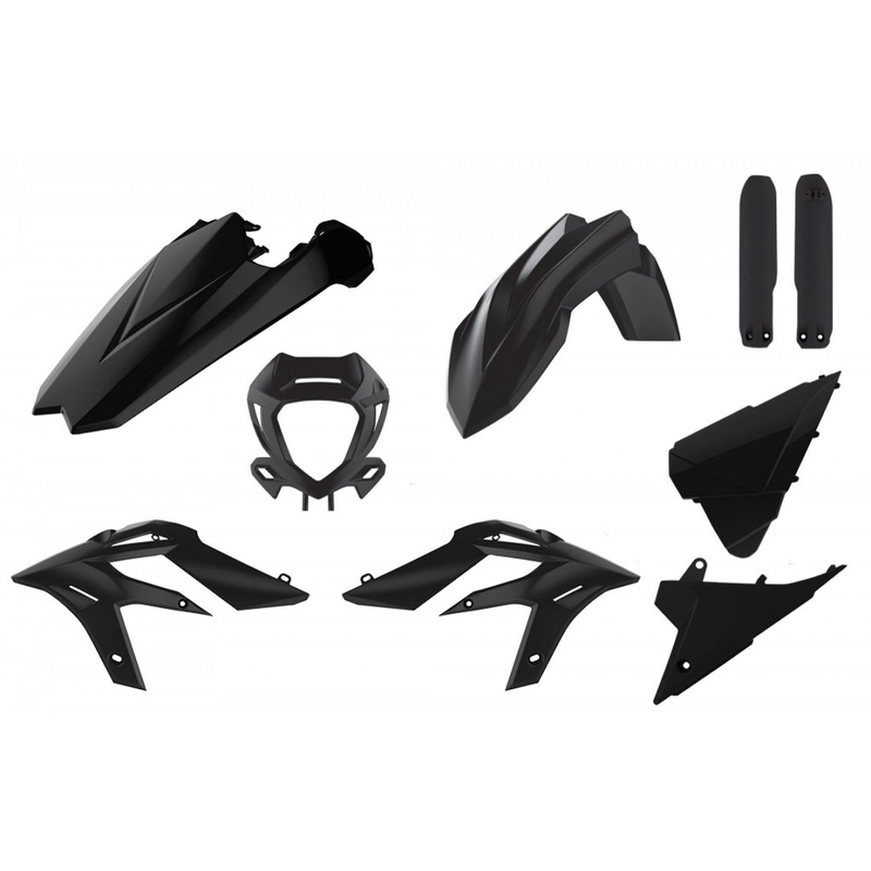 Satz Kunststoffteile POLISPORT enduro schwarz für BETA Xtrainer 250 2020-2022, BETA Xtrainer 300 2020-2022