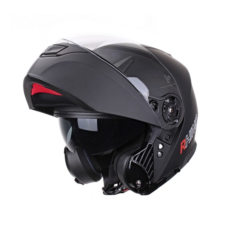 Motorradhelm klappbar Rhino Highway schwarz matt + Pinlock