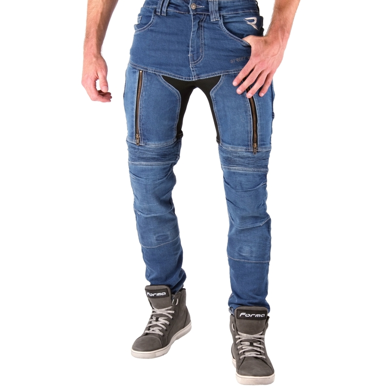 Street Racer Denim Blaue Motorradjeans Ausverkauf